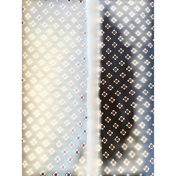 Vintage Italian All Silk Tie Lot – Handmade in Italy, English Print Gray & Navy - Picture 2 of 6